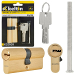 Keltin luku silinder 30/45 K02609, 30/30mm, 3 v&otilde;tit, alumiinium, ZnAl mehhanism, 25000 ts&uuml;klit, kinnituskruvi kaasas