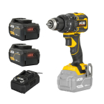 JCB JCB-18PCD-75-5 Professional 18V kompaktne harjavaba l&ouml;&ouml;ktrell-kruvikeeraja puurimiseks ja kruvimiseks 75Nm 13mm padrun 2x5.0Ah akud 4.5A laadija
