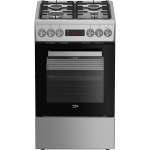 Beko Keraamiline pliit FSM52321DXDT, 60L, gaasi pliit, elektriline ahi, roostevaba teras, 4 p&otilde;letit, grillimine