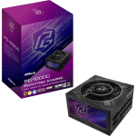 Asrock Toiteplokk PG-1000G, 1000 W, 5 x 6+2 Pin, 9 SATA, 3 Molex, 13.5 cm ventilaator, 1 - 30 dB