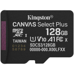 Kingston 128GB microSDXC Canvas Select Plus Gen3 150R A1 SDCS3/128GBSP, 150MB/s, A1, UHS-I, Class 10
