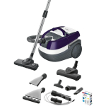 Bosch tolmuimeja AquaWash&Clean BWD41740, 1700 W, 5 l veepaak, 2.5 l tolmukonteiner, 8 otsikut, teleskooptoru