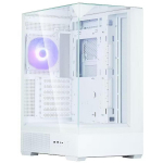 Zalman Arvutikorpus P40 PRISM WHITE, 3x3,5'' pesa, 1x120mm ventilaator, ARGB, ATX, mATX, Mini-ITX