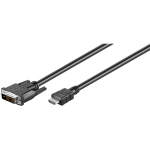 Goobay DVI-D/HDMI kaabel 50580, 2 m, DVI-D isane Single-Link (18+1 pin), HDMI isane (t&uuml;&uuml;p A), HDTV kuni 1080p