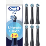 Oral-B Vahetatavad hambaharja pead iO UltimateClean Black 6, 6 tk, must, Smart Bristle, kahe pikkusega harjased, &uuml;hilduvad iO-ga