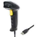 Qoltec 50876 1D laserskanner, USB, 5V, 1.65m, 10-600mm, 0-50&deg;C, must