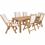 S&ouml;&ouml;gitoa komplekt BALI laud, 6 kokkupandavat tooli K13602 Allit