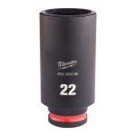 SHOCKWAVE&trade; IMPACT DUTY TRIECIENIZTURĪGAS UZGRIEŽŅU MUCIŅAS, 22 MM 3/8" IMPACT SOCKET DEEP - 1 PC, 4932480296 MILWAUKEE