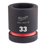 SHOCKWAVE&trade; IMPACT DUTY TRIECIENIZTURĪGAS UZGRIEŽŅU MUCIŅAS, 33 MM 1" IMPACT SOCKET STD - 1PC, 4932480411 MILWAUKEE