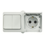 Elektriskais bloks 2 taustiņi, IP54 ar saz. 01071300-100183, G&Uuml;NSAN