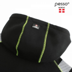 Kaitsejakk kapuutsiga, Pesso, JERSEY_HV-3XL, must/kollane, 3XL