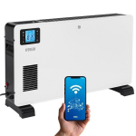 Elektriline konvektorsoojendi 2300 W Tuya WiFi nutika juhtimise LCD-ekraani ja kaugjuhtimispuldiga 83&times;22&times;40 cm valge CH9099 Noveen