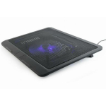 Gembird s&uuml;learvutite jahutusstand NBS-1F15-04 must, kuni 15", 0.32 kg, vaikne ventilaator, LED valgustus
