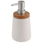 Axentia Vedelikuseebi doseerija 7201101, 0.45l, valge, keraamika, kruvi kaas, reljeefne kiri, bambusest kaas