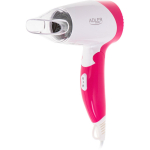 Adler juuksekuivati AD 2259, 1200 W, 2 temperatuuri seadistust, valge/roosa, kontsentrator