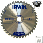 Irwin Saeplaat 1897347, 400 mm x 30 mm, 3.8 mm, 40 hammast, Karbiid, 5000 rpm, Kuiva puidu jaoks