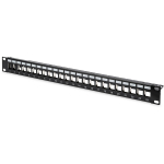 Digitus modulaarne patch paneel DN-91411, 24 porti, 483 mm, 1,5 mm SPCC teras, must