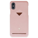 VixFox Kaardihoidja CSBS-iPh-XS-pink, 5.8'', roosa, &Uuml;hildub Apple iPhone XS/X, vegan nahk, libisemisvastane pind