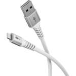 Goobay Lightning kaabel 74512, 2m, 3A, 60W, 48 Gbps, valge, metallpistikud, paindumiskaitse