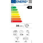 Candy RO4476DWMRR7/1-S pesumasin, eestlaadimine, 7 kg, 1400 p/min, A-klass, 45.4 cm, antratsiit, 16 programmi, Wi-Fi