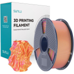 Sunlu PLA+ Silk DC P Go, 1.23 g/cm&sup3;, 164 &deg;C, 50&plusmn;4 MPa, 78&plusmn;5 MPa, 11&plusmn;3%, 57&plusmn;3 &deg;C, 54 &deg;C, 7&plusmn;2.5 g/10 min, 2600&plusmn;300 MPa, 78&plusmn;5 kJ/m&sup2;