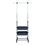 Drēbju pakaramais FERGUS 47-77x29x92-165cm, melns 17511