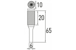 Rotējo&scaron;ais frēzē&scaron;anas uzgalis 10&times;20 mm, HOGERT, HT6D584, A tips, volframa karbīds