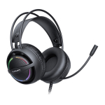 ONIKUMA X88 m&auml;nguri peakomplekt juhtmega USB + 3.5 mm 50 mm draiverid RGB valgustus m&uuml;rasummutav omnidirektsionaalne mikrofon pehmed padjad reguleeritav peapael sobib PC, s&uuml;learvutite ja konsoolidega must