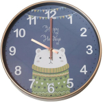 Besk Seina kvarts kell 9121276, 30 cm, sinine, plastmass, araabia numbrid, t&ouml;&ouml;tab 1 x AA