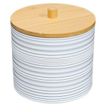 Besk Universaalne anum kaanega 9136645, valge, kvaliteetne plastmass, bambus, lihtne puhastada