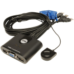 Aten KVM l&uuml;liti CS22U-AT, 2 x KVM porti, 2 x HDB-15 Male, 4 x USB Type A Male, kaugjuhtimispuldi portide valik