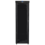Lanberg paigalduskapid 19 47U FF01-8047-12BL, 800kg, 80cm, 232cm, 100cm, must, klaasuks, lukuga, LCD-ga
