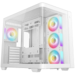 Deepcool Korpus CG530U 4F WH R-CG530U-WHAGA4-G, 2x3.5", 2+1x2.5" ketasteid, 7 laiendusslotti, Midi torn, valge