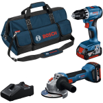 Bosch Puuremasin GSR 18V-45, GWS 18V-8, 0615A5007N, 18V, 4Ah, 2 akut, Laadija, Karp