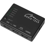 Media-Tech HDMI l&uuml;liti 5xHDMI MT5207, 4K, HDMI x 5, HDMI x 1, 10m, 12bit v&auml;rvis&uuml;gavus, automaatne seadmete &uuml;hendamine