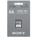 Sony M&auml;lukaart SFE64.AE, 64GB, 270MB/s, UHS-II, IP57, Failide Taastamine, 120MB/s kirjutamiskiirus