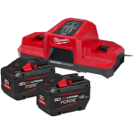 Milwaukee M18 FORGENRG-122DBSC 4933498614, 18V, 2x12Ah, Li-ion, 18A laadija, 2 pesa, 45min, UN3481