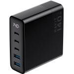 Havit UCLE004 EU reisilaadija, 140 W, 5 porti, GaN, must