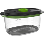 FoodSaver FFC022X food storage container Oval Box 1.2 L Black, Transparent 1 pc(s)