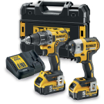 Dewalt 18V XR 2-Tool Brushless Combo Kit DCK268P2T-QW, 2x5Ah, 2 kiirus, 13mm, 70Nm, 2 akut, laadija, LED valgustus