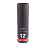 SHOCKWAVE&trade; IMPACT DUTY TRIECIENIZTURĪGAS UZGRIEŽŅU MUCIŅAS, 12 MM 3/8" IMPACT SOCKET DEEP - 1 PC, 4932480286 MILWAUKEE