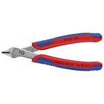 Elektroniskie Super Knips&reg; ar pulētu galvu, KNIPEX, 78 03 125 SB, precīzi grie&scaron;anas knaibles ar daudzkomponentu rokturiem, INOX tērauds, grie&scaron;anas jauda 0.2-1.6 mm.