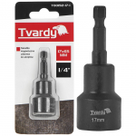 Ietekmīga magnētiskā uzgriežņu atslēga 17mm x 65mm, Tvardy, T00192-17-1, 1/4" HEX, izturīga konstrukcija