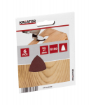 Kolmnurkne liivapaber 50x37mm, KREATOR, KRT280008, Abrasiivsus (P): 180, 6 tk