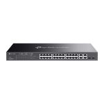 TP-Link TL-SL2428P Omada 24-pordiline Smart PoE+ l&uuml;liti 24&times;10/100 Mbps PoE+ 4&times;10/100/1000 Mbps 2&times;combo Gigabit RJ45/SFP 250 W PoE eelarve Rackmount Must