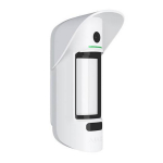 Ajax MotionCam Outdoor juhtmevaba &otilde;ue liikumisandur sisseehitatud kaameraga Jeweller topelt PIR sensorid 3&ndash;15 m tuvastus 640&times;352 foto kinnituse pildid SmartBracket antimaskeerimine IP55 kuni ~3 aastat CR123A patareidega side ulatus kuni 1700 m valge