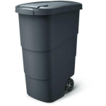 Prosperplast Konteiner 7463292, 110 l, must, kaanega, ratastega, 2 ratast