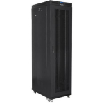 Lanberg Rack kapp 19" vabalt seisev 47U/800x1000, FF01-8047-23BL, RAL 9004, 151kg, 47U, reguleeritavad s&uuml;gavuse raudtee