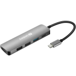 Sandberg Dokk 136-32, 1xHDMI, 1xUSB 3.0, 2xUSB 2.0, 1xUSB-C, PD 100W, alumiiniumkorpus