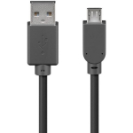 Goobay USB kaabel 93920, 3m, USB 2.0 A isane, Micro-USB B isane, kahekordne kaitse, 480 Mbps
